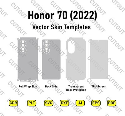 ​Archivos de corte de piel vectorial Honor 70 5G