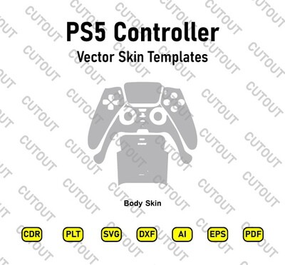 Playstation 5 Controler Vector Skin Cut Files