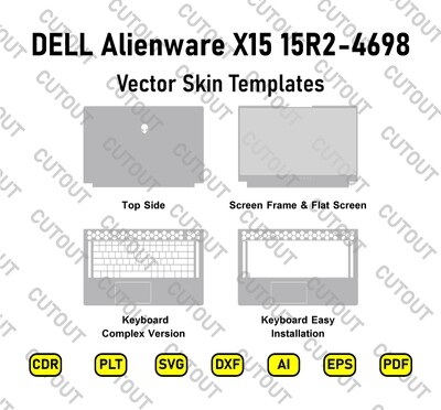 Dell​ Alienware X15 15R2-4698 15.6 Vector Skin Cut-Dateien