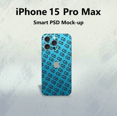 iPhone 15 Pro Max PSD Vinyl Skin Mock-Up