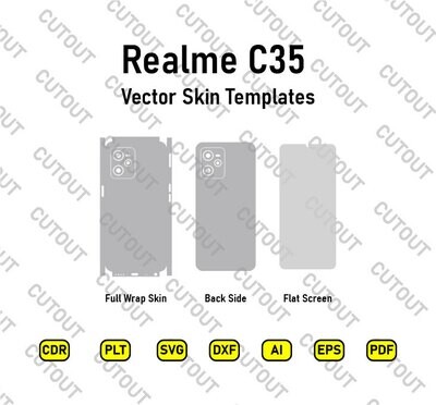 Realme C35 Vector Skin Cut Files