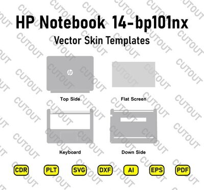 HP Notebook 14-bp101nx Vector Skin Cut Files