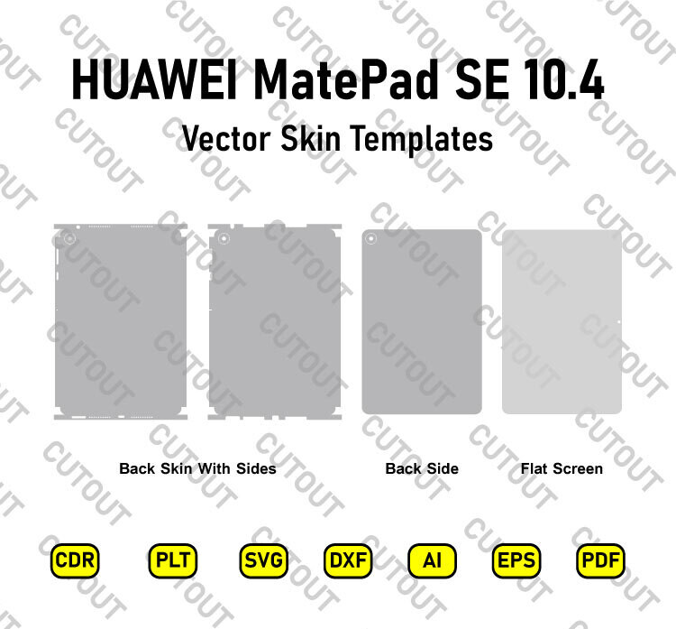 ​Archivos de corte de piel vectorial HUAWEI MatePad SE de 10,4 pulgadas