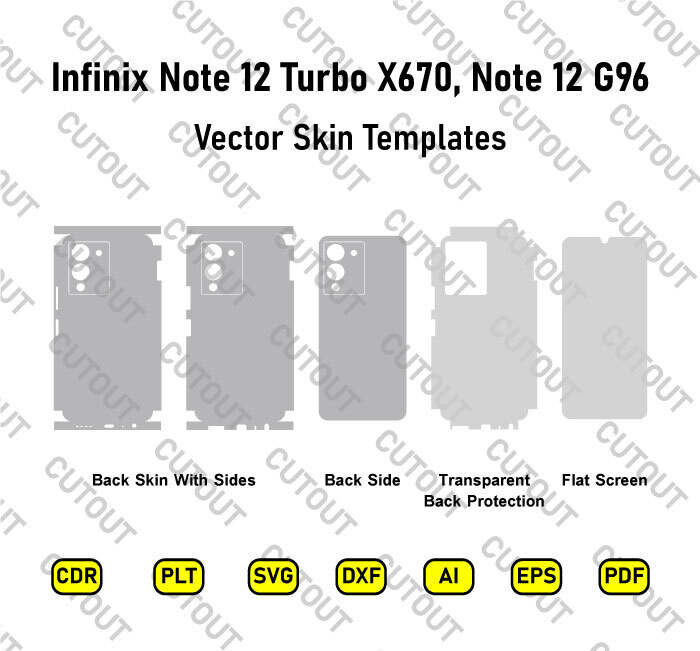 Infinix Note 12 Turbo/Infinix Note 12 G96 Vector Skin Cut Files