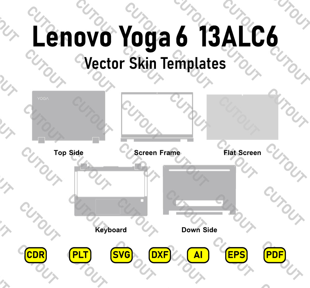 Lenovo Yoga 6 13ALC6 Vector Skin Cut Files