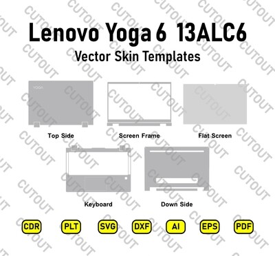 Lenovo Yoga 6 13ALC6 Vector Skin Cut Files