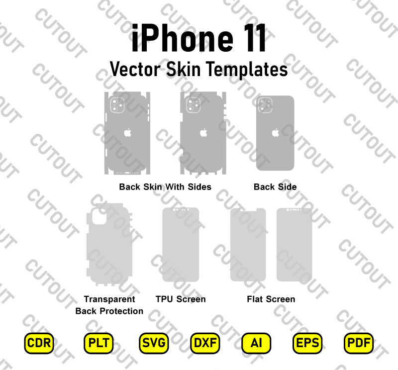 iPhone 11 Vector Skin Cut Files