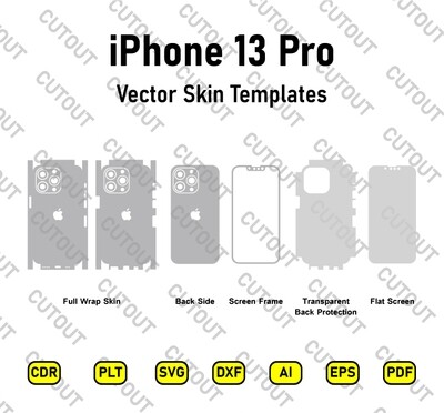 iPhone 13 Pro Vector Skin Cut Files