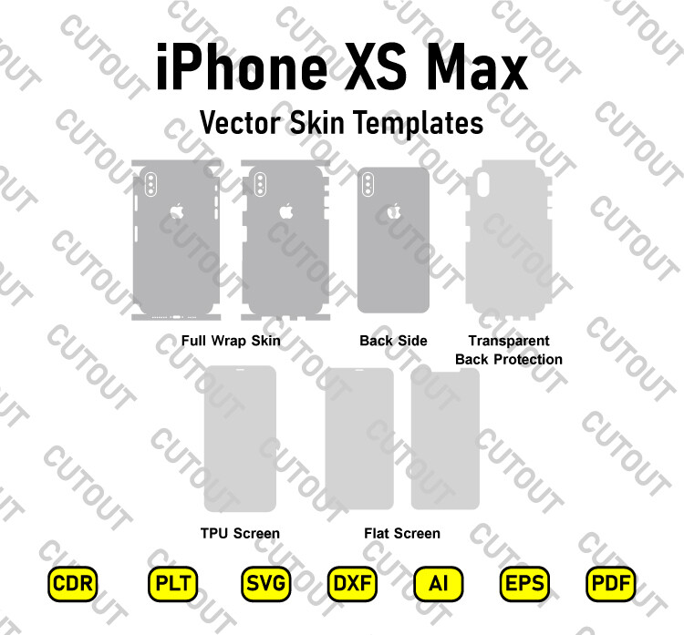 iPhone XS Max Vector Skin Cut Files