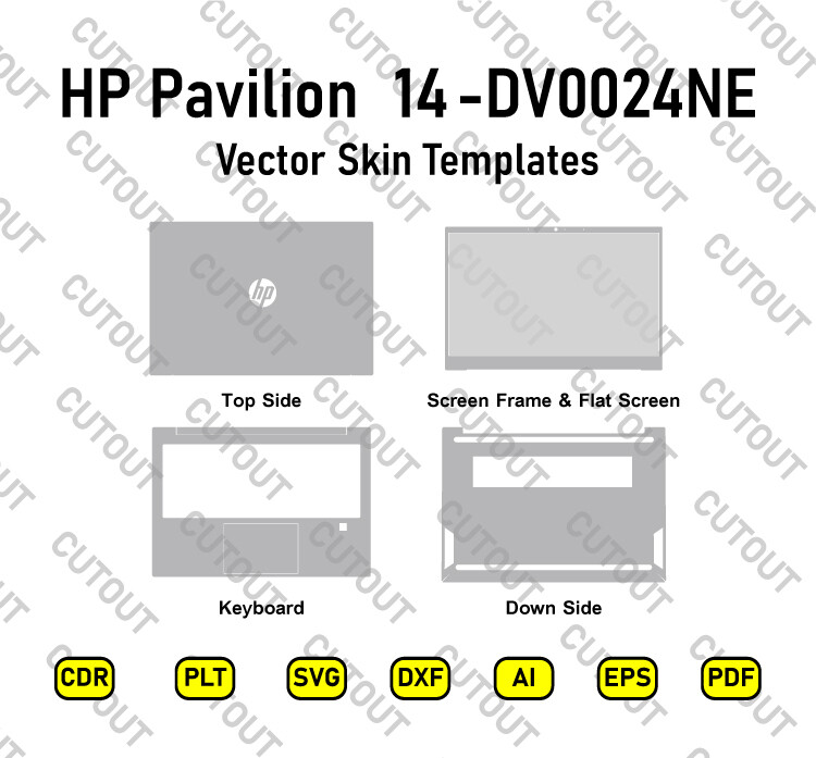 HP pavilion 14-DV0024NE Vector Skin Cut Files