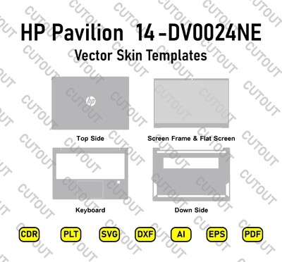HP pavilion 14-DV0024NE Vector Skin Cut Files