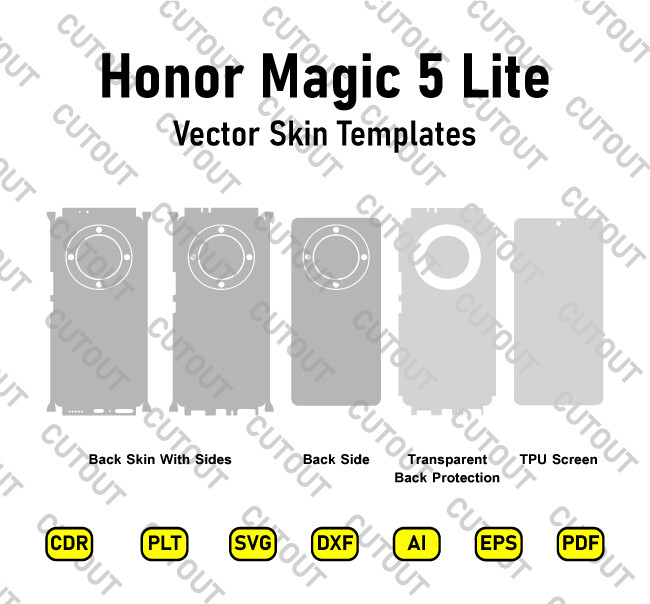 Honor Magic 5 Lite 2023 Vector Skin Cut Files