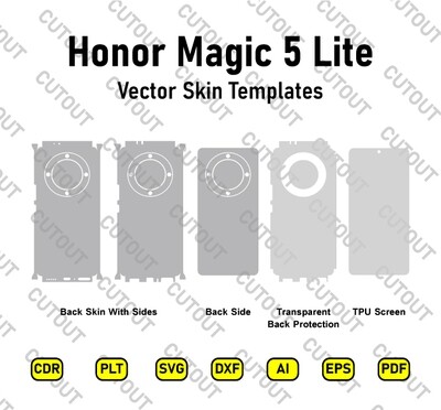 Archivos de corte de piel vectorial Honor Magic 5 Lite 2023