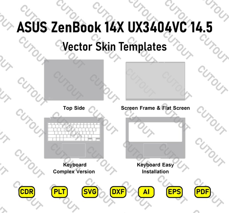 ASUS ZenBook 14X UX3404VC 14.5 Vector Skin Cut Files