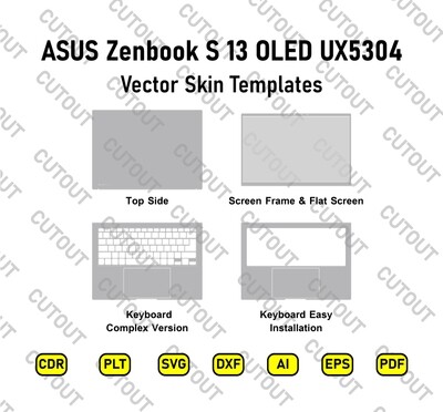 ASUS Zenbook S 13 OLED UX5304 Vector Skin Cut Files