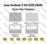 ​Archivos de corte de piel vectoriales Asus Vivobook S 14X OLED S5402