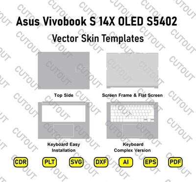Asus Vivobook S 14X OLED S5402 vector Skin Cut Files