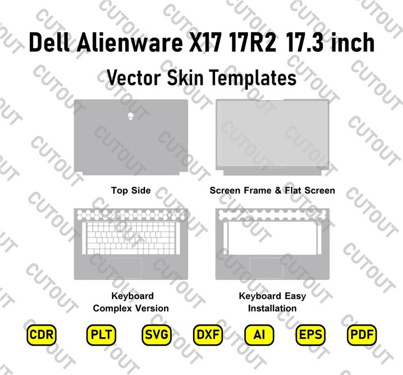 Dell Alienware X17 17R2 17.3 Vector Skin Cut Files