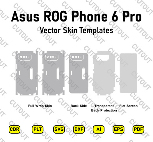 Asus ROG Phone 6 Pro Vector Skin Cut Files