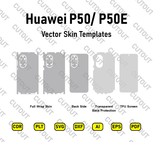 Huawei P50 / Huawei P50E Vector Skin Cut Files
