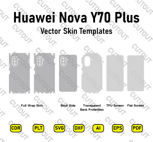 Huawei Nova Y70 Plus Vector Skin Cut Files