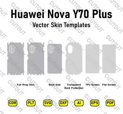 Huawei Nova Y70 Plus Vector Skin Cut Files