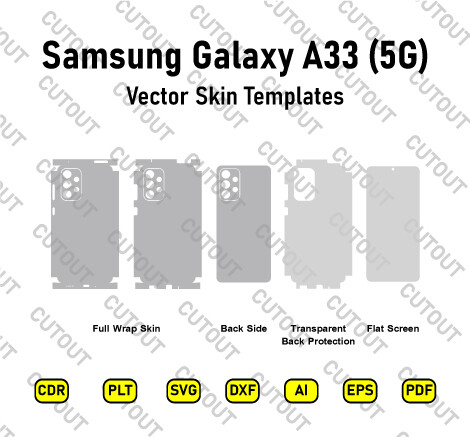 Samsung Galaxy A33 5G Vector Skin Cut Files