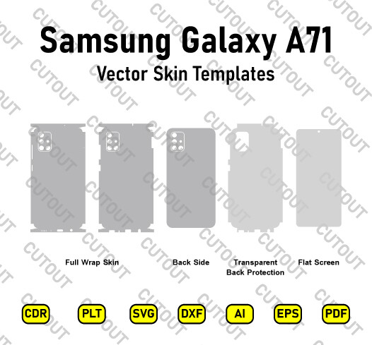 Samsung Galaxy A71 (4G) Vector Skin Cut Files