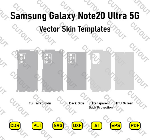 Samsung Galaxy Note20 Ultra 5G Vector Skin Cut Files