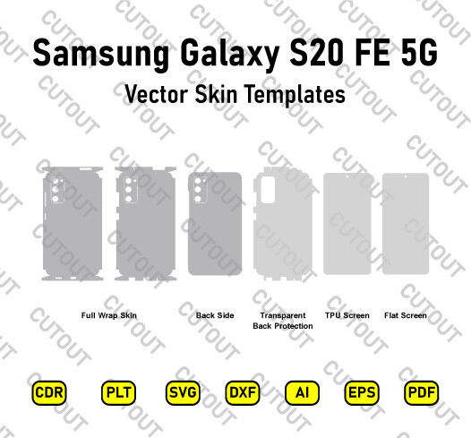 Samsung Galaxy S20 FE 5G Vector Skin Cut Files