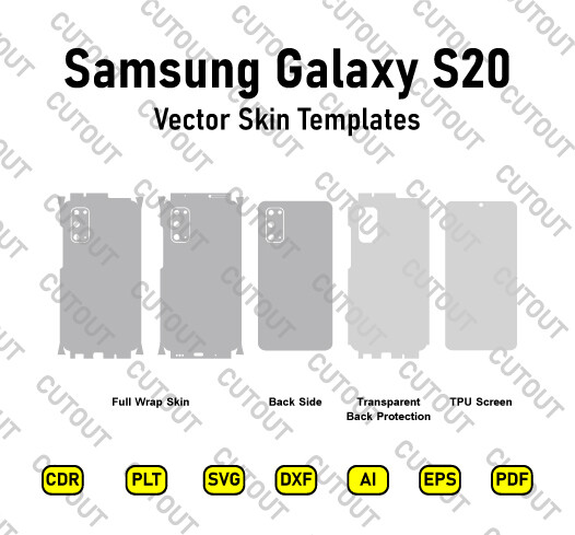 Samsung Galaxy S20 Vector Skin Cut Files