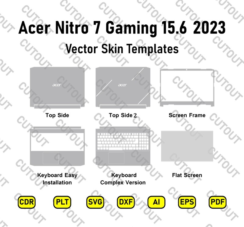 Acer Nitro 7 Gaming 15.6  (2023) Vector Skin Cut Files