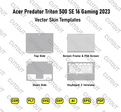 Acer Predator Triton 500 SE 16 Gaming 2023 Vector Skin Cut Files