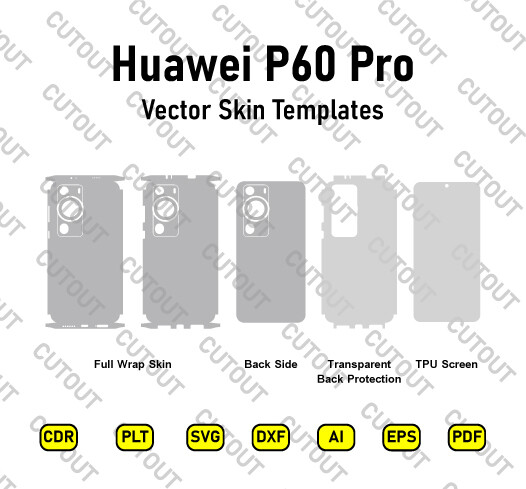 Huawei P60 Pro Vector Skin Cut Files