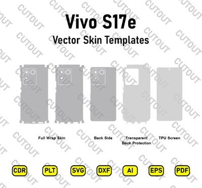 ​Archivos de corte de piel vectorial Vivo S17e