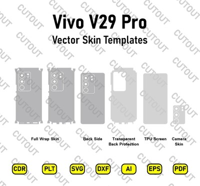 Vivo V29 Pro Vector Skin Cut Files