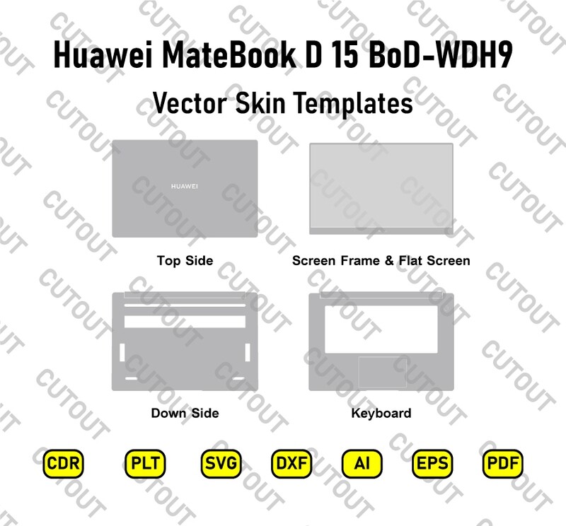 Huawei MateBook D 15 BoD-WDH9 Vector Skin Cut Files
