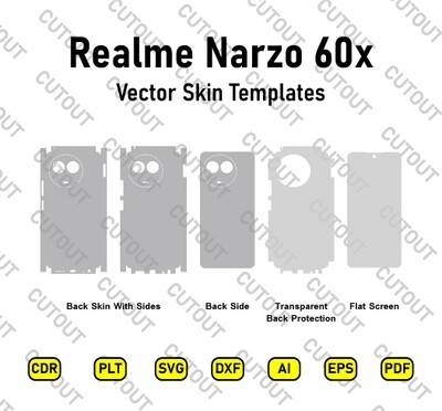 Realme Narzo 60x Vector Skin Cut Files
