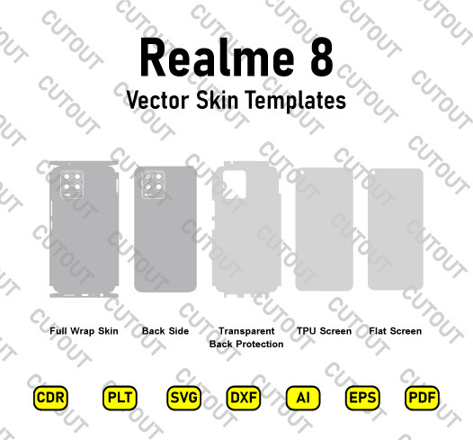 Realme 8 Vector Skin Cut Files