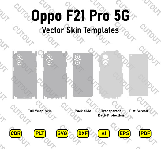 Oppo F21 Pro 5G Vector Skin Cut Files