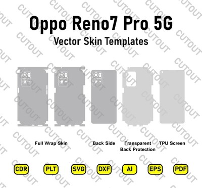 Oppo Reno7 Pro 5G Vector Skin Cut Files