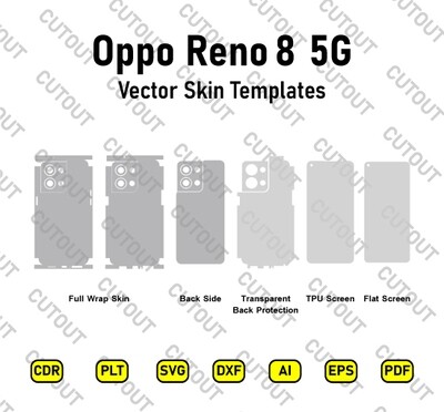 Oppo Reno8 5G Vector Skin Cut Files