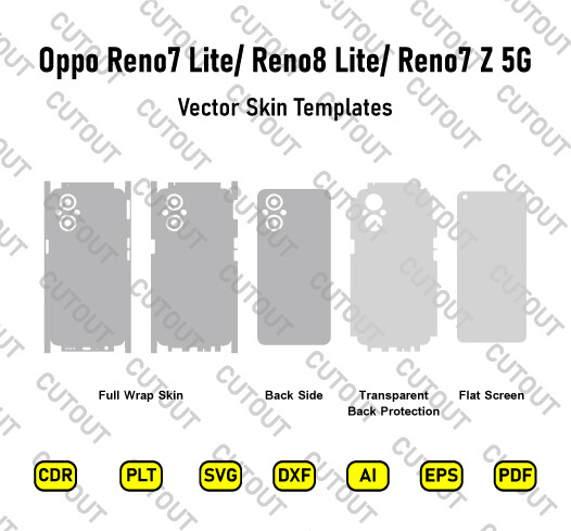 Oppo Reno7 Lite 5G /Reno8 Lite 5G/Reno7 Z 5G Vector Skin Cut Files