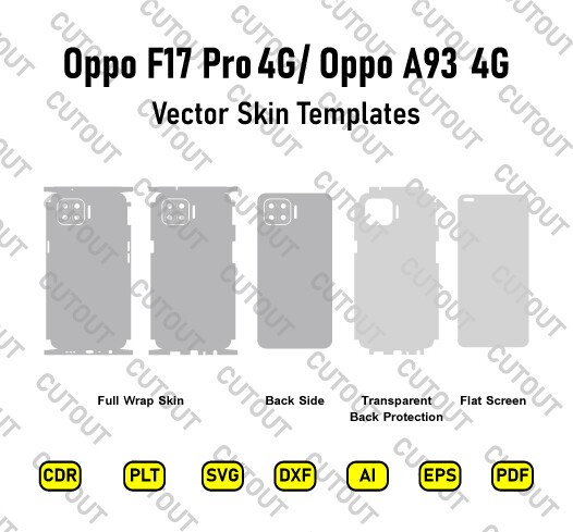 ​Oppo A93-Oppo F17 Pro Vector Skin Cut-Dateien