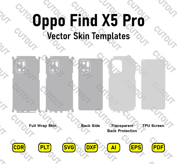 Oppo Find X5 Pro Vector Skin Cut Files