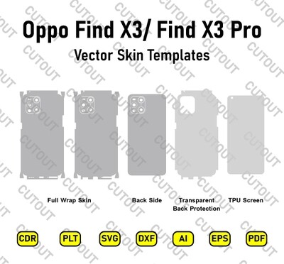 Oppo Find X3/Oppo Find X3 Pro Vector Skin Cut Files