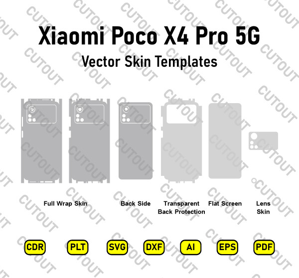 Xiaomi Poco X4 Pro 5G Vector Skin Cut Files