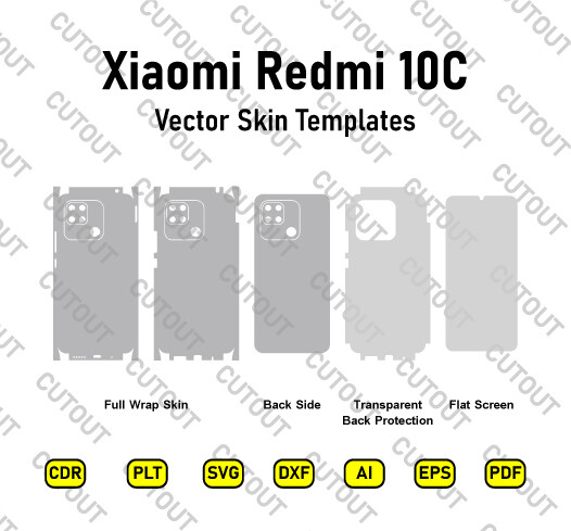 Xiaomi Redmi 10C Vector Skin Cut Files