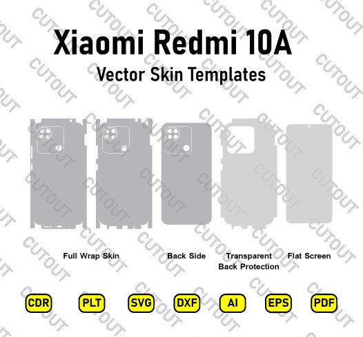 Xiaomi Redmi 10A Vector Skin Cut Files