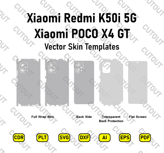 Xiaomi POCO X4 GT/Redmi K50i 5G Vector Skin Cut Files